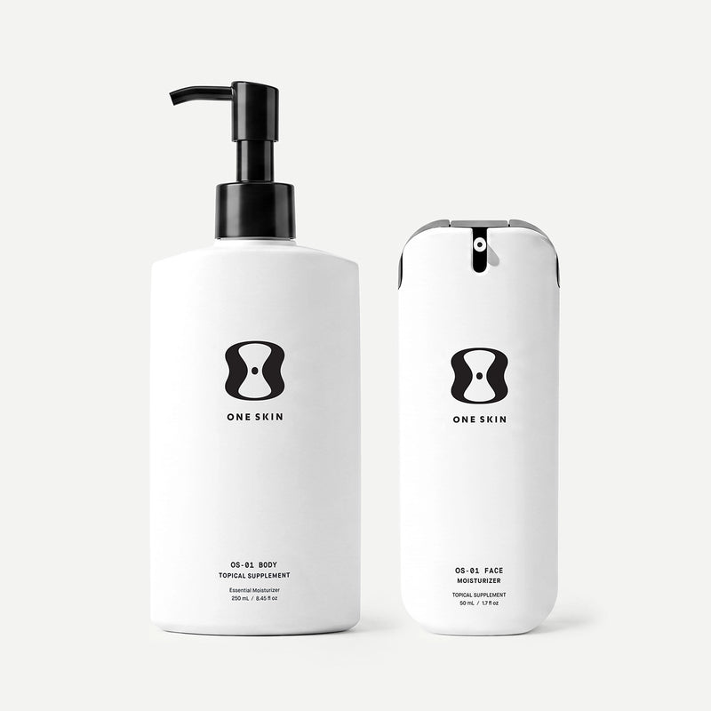 oneskin OS-01 FACE & BODY | Age Reversal Moisturizer, 2-Piece Set